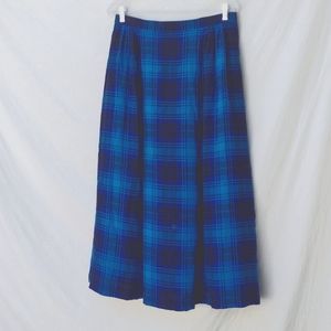 Vintage Jones New York Silk Plaid Skirt 12